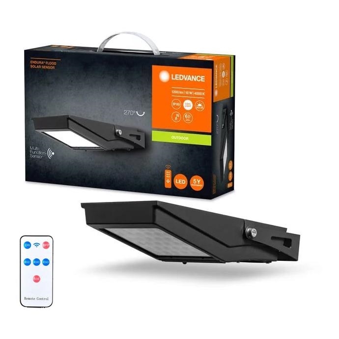 Ledvance - LED Utomhus solar strålkastare med en sensor FLOOD LED/10W/3,6V IP65