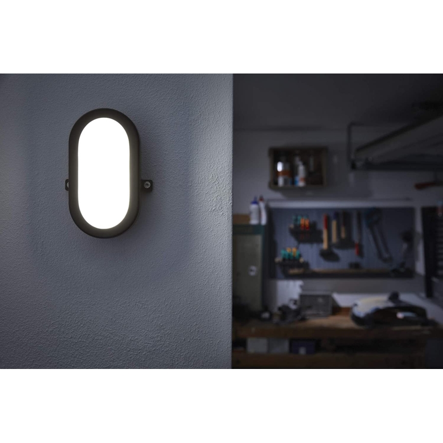 Ledvance - LED Utomhus Väggbelysning BULKHEAD LED/11W/230V IP54 svart