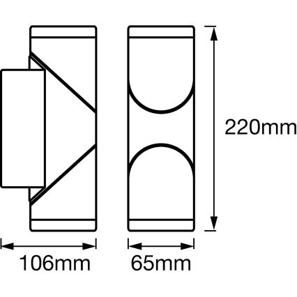 Ledvance - LED Utomhus Väggbelysning ENDURA 2xLED/13W/230V IP44