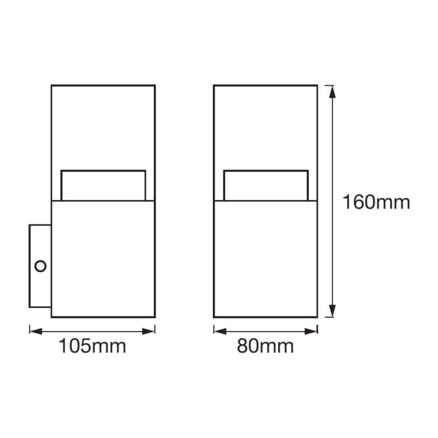 Ledvance - LED Utomhus Väggbelysning Kristall 1xLED/4,5W/230V IP44