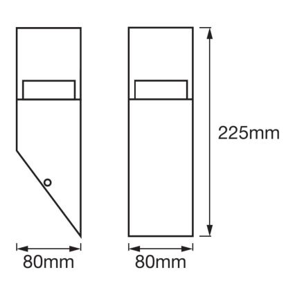 Ledvance - LED Utomhus Väggbelysning Kristall 1xLED/4,5W/230V IP44