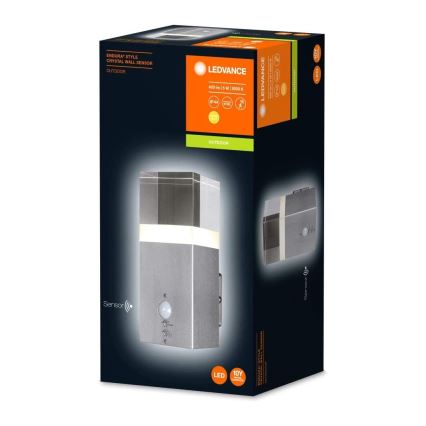 Ledvance - LED Utomhus Väggbelysning med sensor Kristall 1xLED/5W/230V IP44