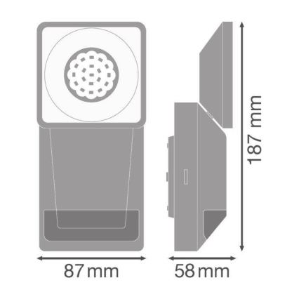 Ledvance - LED Utomhus Väggbelysning med sensor SPOT LED/8W/230V IP55 vit
