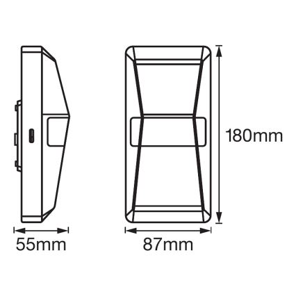 Ledvance - LED Utomhus Väggbelysning med sensor UPDOWN LED/10W/230V IP55