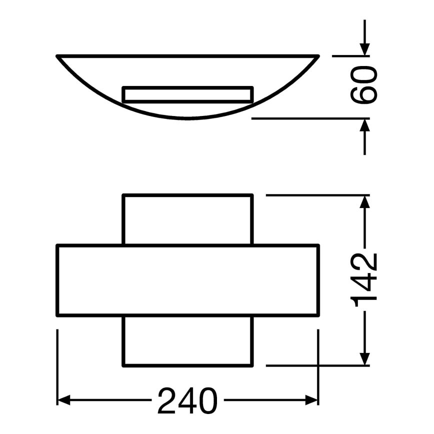 Ledvance - LED Utomhus Väggbelysning SHIELD LED/11W/230V IP44