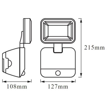 Ledvance - LED Utomhus vägglampa med sensor BATTERY LED/4W/4xD IP54