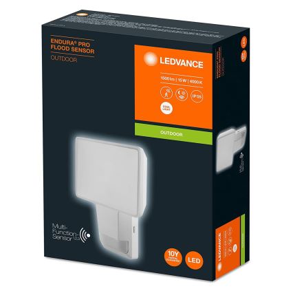 Ledvance - LED Utomhus väggStrålkastare med sensor FLOOD LED/15W/230V IP55