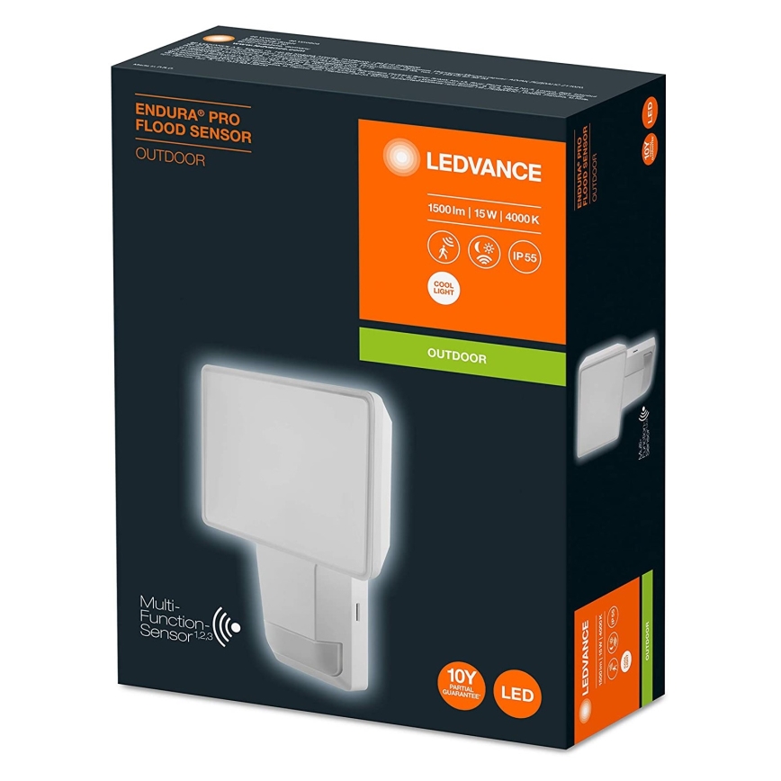 Ledvance - LED Utomhus väggStrålkastare med sensor FLOOD LED/15W/230V IP55