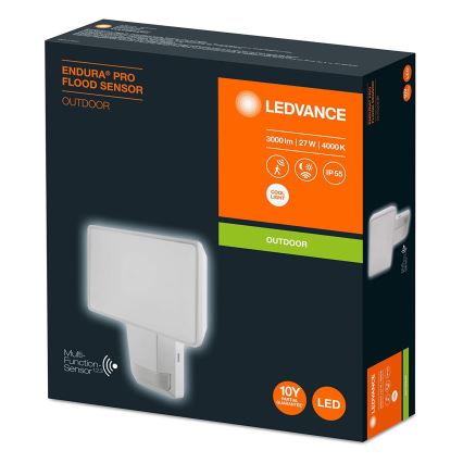 Ledvance - LED Utomhus väggStrålkastare med sensor FLOOD LED/27W/230V IP55
