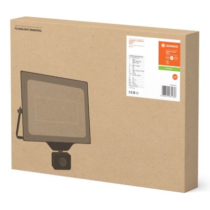 Ledvance - LED Väggstrålkastare för utomhusbruk med sensor FLOODLIGHT ESSENTIAL LED/200W/230V IP65