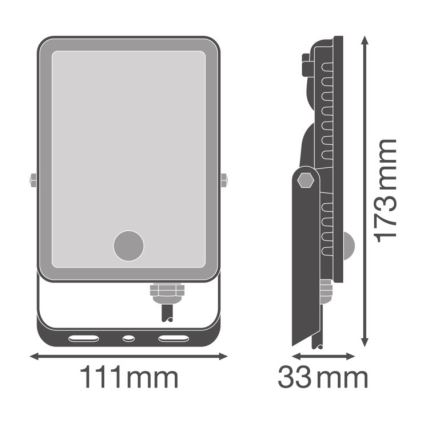 Ledvance - LED Väggstrålkastare för utomhusbruk med sensor FLOODLIGHT LED/20W/230V IP65