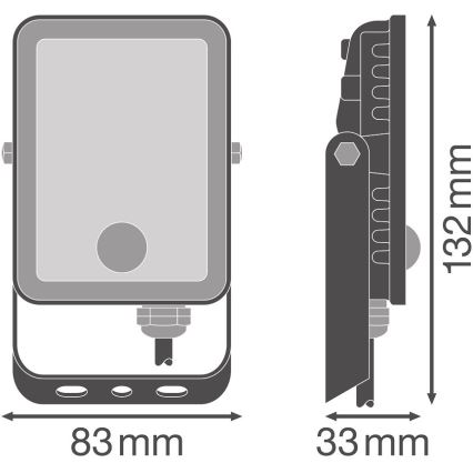 Ledvance - LED Utomhusstrålkastare med sensor FLOODLIGHT LED/10W/230V 4000K IP65