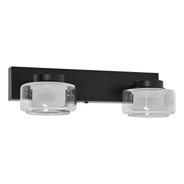 Ledvance - LED Vägglampa för badrum ORBIS FLAME 2xLED/5,5W/230V 3000/4000K IP44 svart