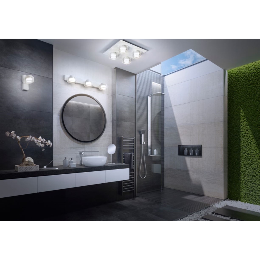 Ledvance - LED Vägglampa för badrum ORBIS FLAME 2xLED/5,5W/230V 3000/4000K IP44 vit