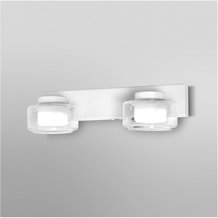 Ledvance - LED Vägglampa för badrum ORBIS FLAME 2xLED/5,5W/230V 3000/4000K IP44 vit