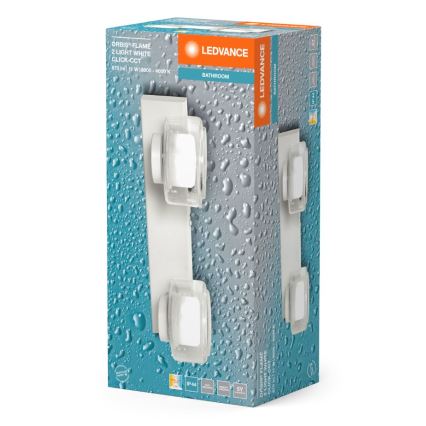 Ledvance - LED Vägglampa för badrum ORBIS FLAME 2xLED/5,5W/230V 3000/4000K IP44 vit