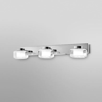 Ledvance-LED Vägglampa för badrum ORBIS FLAME 3xLED/5,5W/230V IP44 krom
