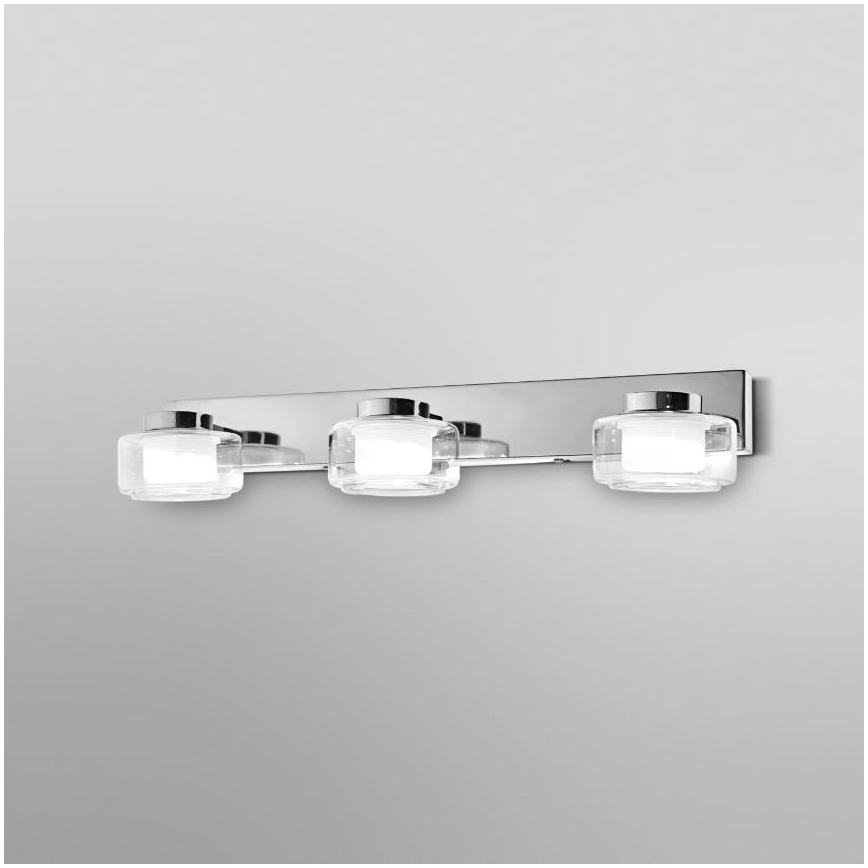 Ledvance-LED Vägglampa för badrum ORBIS FLAME 3xLED/5,5W/230V IP44 krom