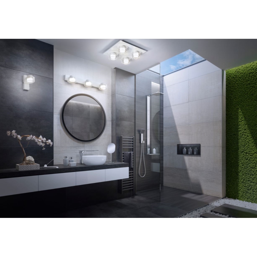 Ledvance - LED Vägglampa för badrum ORBIS FLAME 3xLED/5,5W/230V 3000/4000K IP44 vit