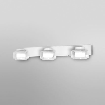 Ledvance - LED Vägglampa för badrum ORBIS FLAME 3xLED/5,5W/230V 3000/4000K IP44 vit