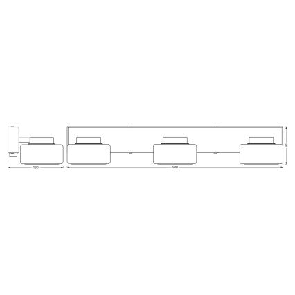 Ledvance - LED Vägglampa för badrum ORBIS FLAME 3xLED/5,5W/230V 3000/4000K IP44 vit