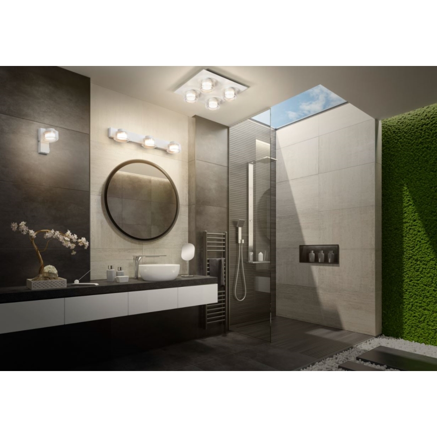 Ledvance - LED Vägglampa för badrum ORBIS FLAME LED/5,5W/230V 3000/4000K IP44 vit