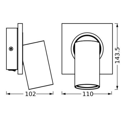 Ledvance - LED väggspotlight DECOR MERCURY 1xGU10/3,4W/230V