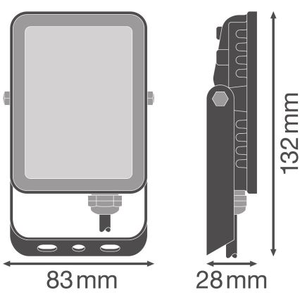 Ledvance - LED Väggstrålkastare för utomhusbruk FLOODLIGHT LED/10W/230V 6500K IP65