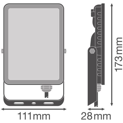 Ledvance - LED Väggstrålkastare för utomhusbruk FLOODLIGHT LED/20W/230V 6500K IP65