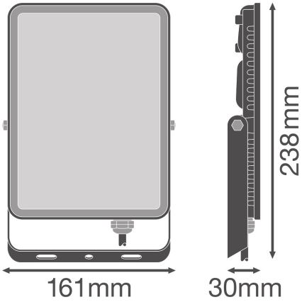 Ledvance - LED Väggstrålkastare för utomhusbruk FLOODLIGHT LED/50W/230V 4000K IP65