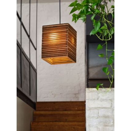 Ledvance - Ljuskrona med textilsladd DECOR CARDBOARD 1xE27/15W/230V 25x25 cm