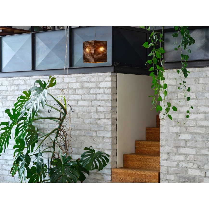 Ledvance - Ljuskrona med textilsladd DECOR CARDBOARD 1xE27/15W/230V 25x25 cm