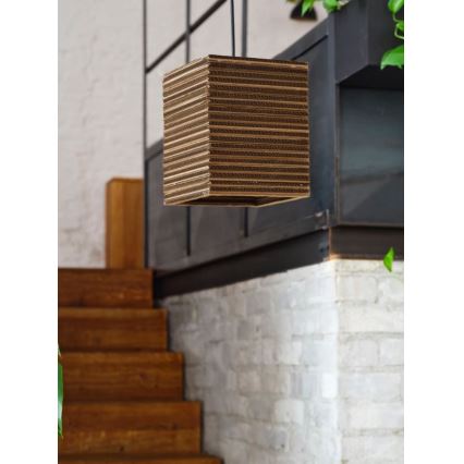 Ledvance - Ljuskrona med textilsladd DECOR CARDBOARD 1xE27/15W/230V 25x25 cm