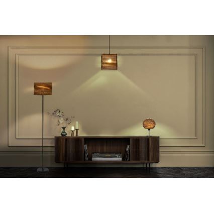 Ledvance - Ljuskrona med textilsladd DECOR CARDBOARD 1xE27/15W/230V 25x25 cm