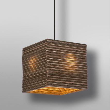 Ledvance - Ljuskrona med textilsladd DECOR CARDBOARD 1xE27/15W/230V 25x25 cm