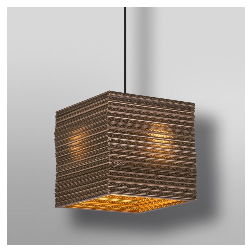 Ledvance - Ljuskrona med textilsladd DECOR CARDBOARD 1xE27/15W/230V 25x25 cm