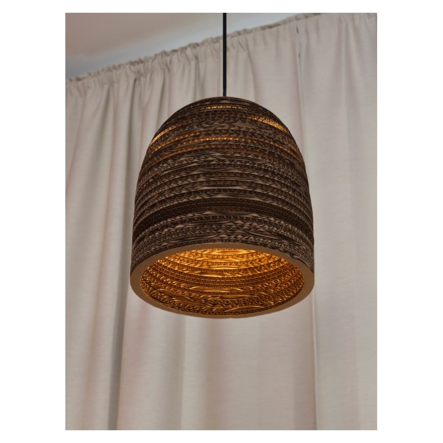 Ledvance - Ljuskrona med textilsladd DECOR CARDBOARD 1xE27/15W/230V diameter 25 cm