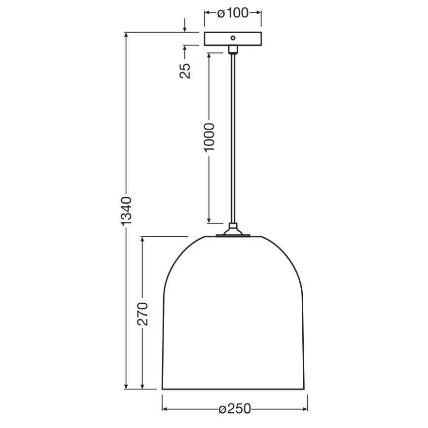 Ledvance - Ljuskrona med textilsladd DECOR CARDBOARD 1xE27/15W/230V diameter 25 cm