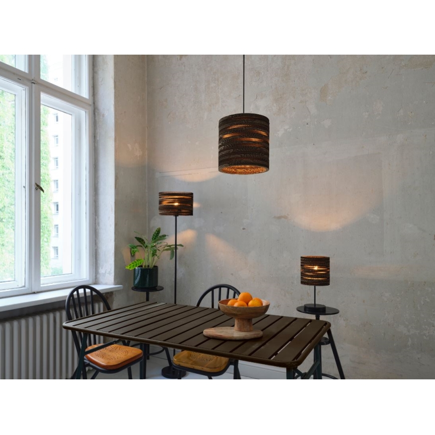 Ledvance - Ljuskrona med textilsladd DECOR CARDBOARD 1xE27/15W/230V diameter 25 cm