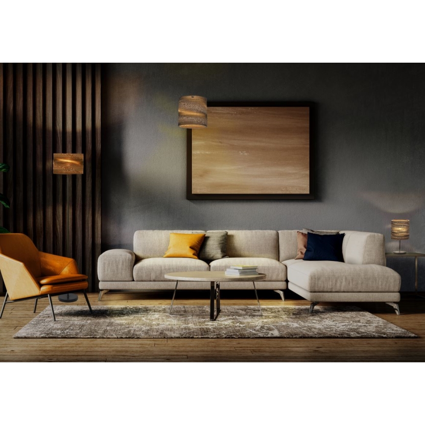Ledvance - Ljuskrona med textilsladd DECOR CARDBOARD 1xE27/15W/230V diameter 25 cm