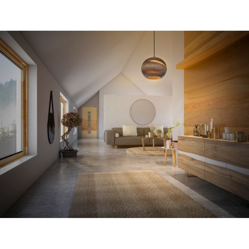 Ledvance - Ljuskrona med textilsladd DECOR CARDBOARD 1xE27/15W/230V diameter 26 cm