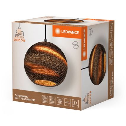 Ledvance - Ljuskrona med textilsladd DECOR CARDBOARD 1xE27/15W/230V diameter 26 cm