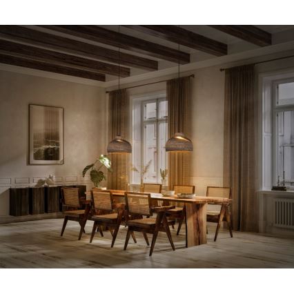 Ledvance - Ljuskrona med textilsladd DECOR CARDBOARD 1xE27/15W/230V diameter 36 cm