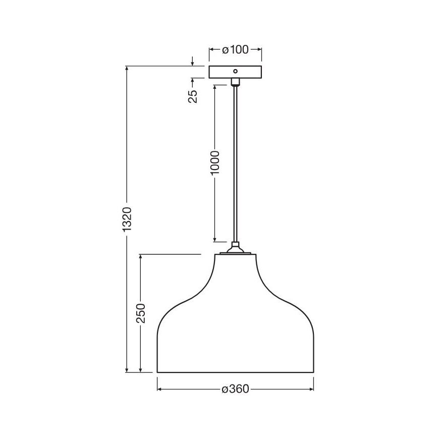 Ledvance - Ljuskrona med textilsladd DECOR CARDBOARD 1xE27/15W/230V diameter 36 cm