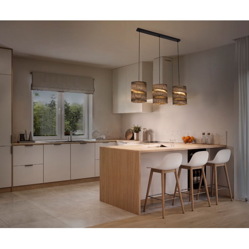 Ledvance - Ljuskrona med textilsladd DECOR CARDBOARD 3xE27/15W/230V