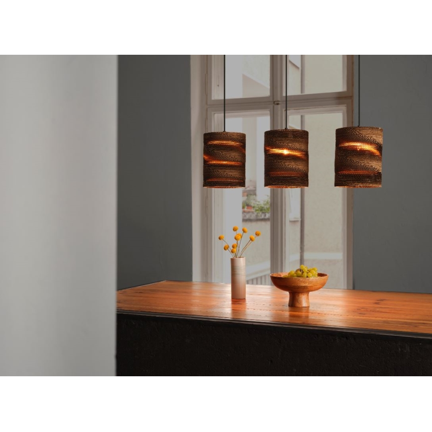 Ledvance - Ljuskrona med textilsladd DECOR CARDBOARD 3xE27/15W/230V