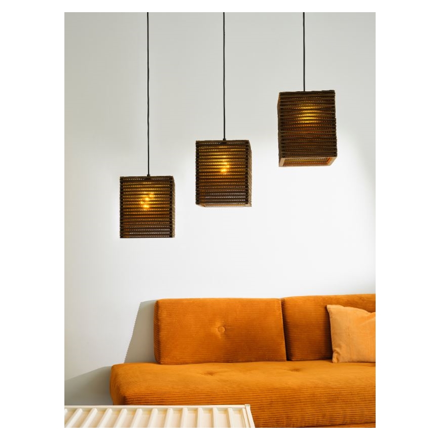 Ledvance - Ljuskrona med textilsladd DECOR CARDBOARD 3xE27/15W/230V