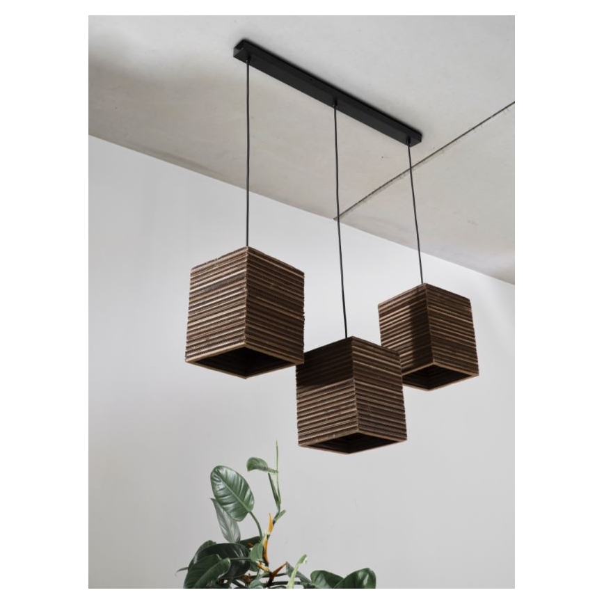 Ledvance - Ljuskrona med textilsladd DECOR CARDBOARD 3xE27/15W/230V