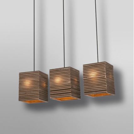 Ledvance - Ljuskrona med textilsladd DECOR CARDBOARD 3xE27/15W/230V