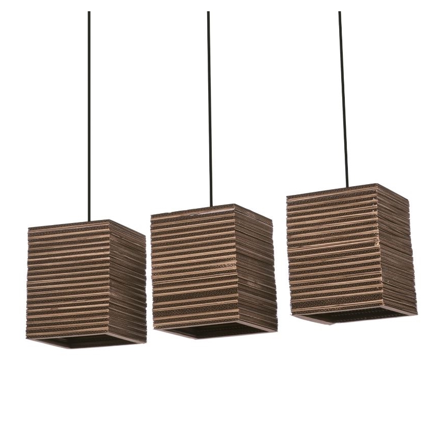 Ledvance - Ljuskrona med textilsladd DECOR CARDBOARD 3xE27/15W/230V